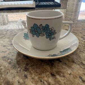 Floral Teacup and Saucer Set